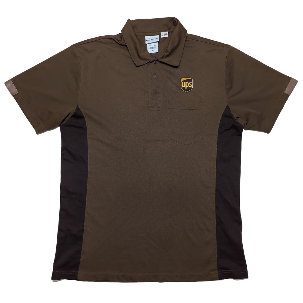 WEARGUARD UPS Polo Shirt Brown Uniform United Parcel Service Brown Mens Medium M